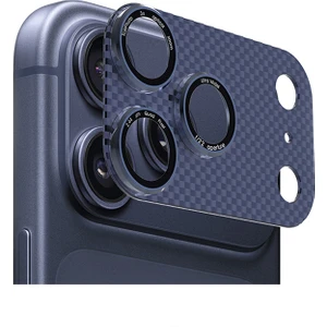 Nezih Case Apple iPhone 17 Pro Uyumlu Tam Kaplayan Carbon Fiber Tasarım Kamera Lens