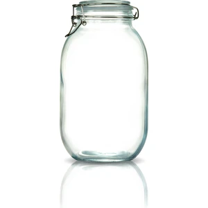 Korken Kavanoz 3000 ml Vakumlu Kilitli Cam Saklama Kavanozu