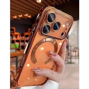 iPhone 17 Pro Max Kılıf Kamera Lens Korumalı Magsafe Şarj Kilifi Şeffaf Renkli Yumuşak Kapak