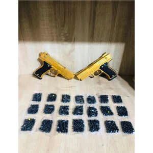 Trend AksesuaRs Oyuncak Silah Boncuklu Tabanca 1 Adet 21 Paket Boncuk Hediye