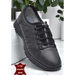 06 Ortopedik Taban Günlük Hakiki Deri Erkek Ayakkabı Casual Ayakkabı Lastikli