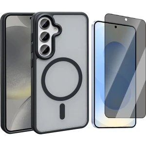 Galaxy S25 FE Kılıf M-safe Şarj Özellikli Mat Arka Yüzey Vendas Sio Kapak + Hayalet Cam Ekran Koruyucu