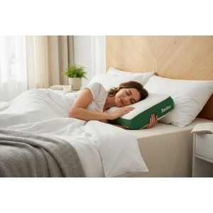 Czy Life Bamboo Visco Yastık | Yeşil & Beyaz | Taşıma Çantalı | 40 x 60 x 12