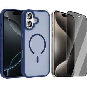 iPhone 17 Kılıf M-safe Şarj Özellikli Mat Arka Yüzey Vendas Sio Kapak + Hayalet Cam Ekran Koruyucu