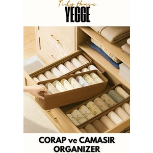 Çekmece ve Dolap Içi Düzenleyici, Raf Düzenleyici, Katlanabilir Çorap ve Çamaşır Organizer Kutu