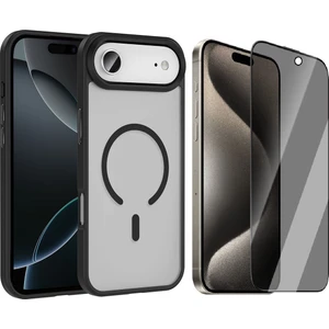 iPhone 17 Air Kılıf M-safe Şarj Özellikli Mat Arka Yüzey Vendas Sio Kapak + Hayalet Cam Ekran Koruyucu