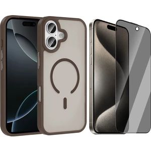 iPhone 17 Kılıf M-safe Şarj Özellikli Mat Arka Yüzey Vendas Sio Kapak + Hayalet Cam Ekran Koruyucu