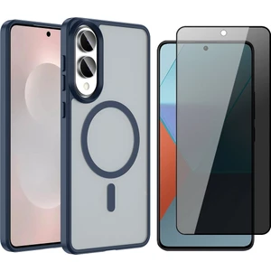 Galaxy S25 Edge Kılıf M-safe Şarj Özellikli Mat Arka Yüzey Vendas Sio Kapak + Hayalet Cam Ekran Koruyucu