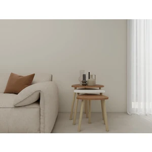 3lü Üçgen Zigon Sehpa Marbella Kiraz-Beyaz