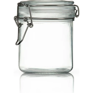 3'lü Korken Kavanoz 300 ml Vakumlu Kilitli Cam Saklama Kavanozu