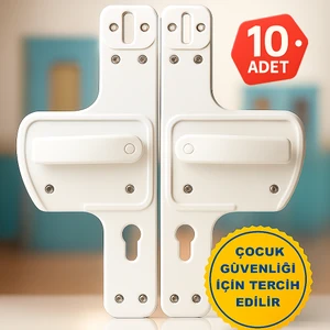 Bariyerli Kapı Kolu | Çocuk Güvenlikli |Okul ve Eğitim Alanları İçin Güvenli Seçim 10LU Paket