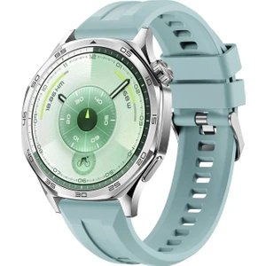 Huawei Watch Gt 6 Gt 6 Pro 46MM Uyumlu Lansman Kordon Metal Tokalı Silikon 22MM Kayış