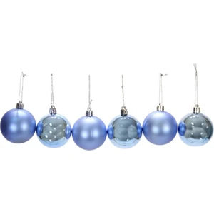 Yılbaşı Süsü 6'lı Top Buz Mavisi 4 cm