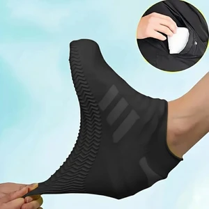 Eşya Dünyası Silikon Ayakkabı Kılıfı Koruyucu – Kaymaz Tabanlı Su Geçirmez Yağmur Kar Botu (L Beden, Siyah)