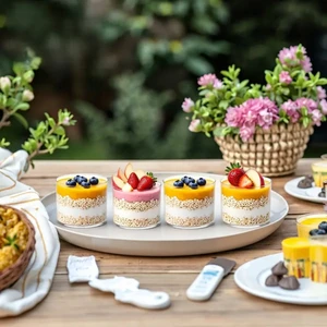 Özgün Ev 400 ml (4'lü Set) Borosilikat Cam Sunum Kasesi - Magnolia - Puding - Reçel - (9 cm x 5,5 Cm)