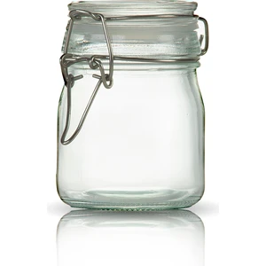 6 Adet Korken Kavanoz 130ML Vakumlu Kilitli Cam Saklama Kavanozu