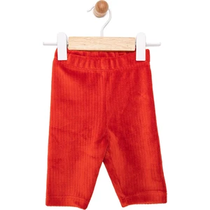 Krenn Kız Bebek Basic Tayt Kadife Reçme Paça Kırmızı