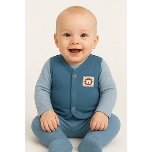 Mevsimlik Penye Bebek Yelek  Pamuk