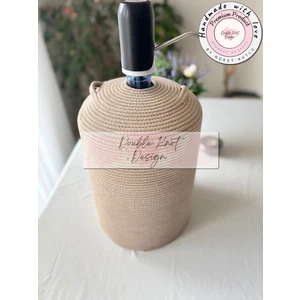 Double Knot Design Damacana Kılıfı Dekoratif Sepet - Organizer Hasır Jüt Tress  Sebil Kılıfı