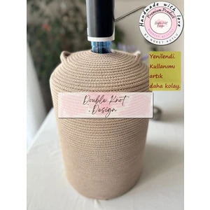Double Knot Design Damacana Kılıfı Dekoratif Sepet - Organizer Hasır Jüt Tress  Sebil Kılıfı