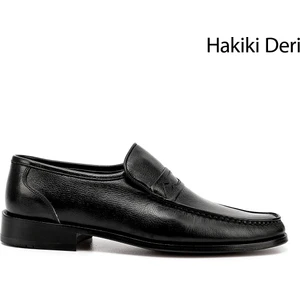 Gön Platinum Hakiki Deri Yuvarlak Burun Kösele Taban Günlük Erkek Ayakkabı 01031