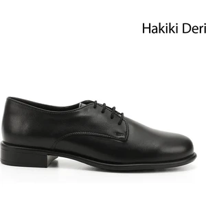 Gön Hakiki Deri Yuvarlak Bağcıklı Kadın Ayakkabı 24177