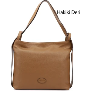 Kadın Taba Hakiki Deri Omuz Ve Sırt Çantası
