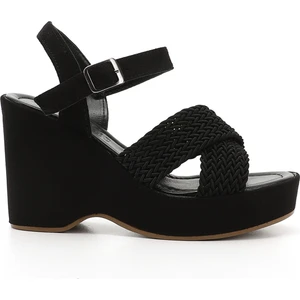 Gön Dolgu Taban Örgü Kadın Sandalet 49997