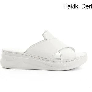 Gön Hakiki Deri Kadın Dolgu Günlük Terlik 42231