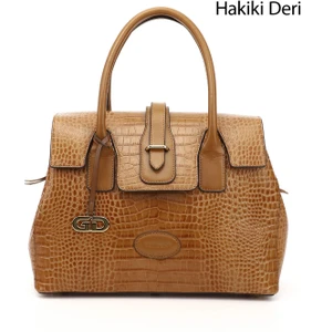 Kadın Taba Hakiki Deri El ve Omuz Çantası