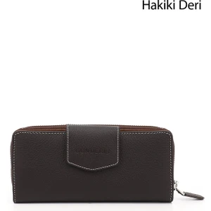 Kahve Gön Hakiki Deri Kadın Cüzdan 06909