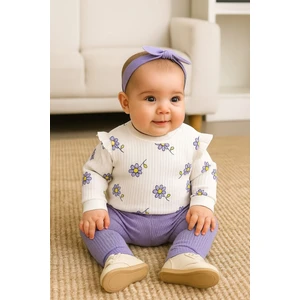 Pinomio Baby Kız Bebek Çiçekli Takım