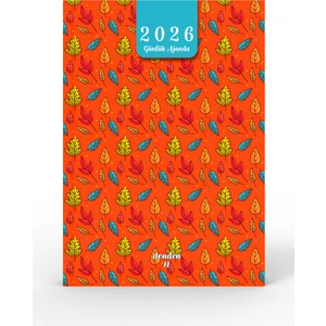 2026 Ajanda Yapraklar Turuncu