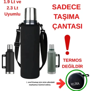 Neopren Termos Çantası ve Omuz Askısı - 2.3 Lt Klasik Çanta Dayanıklı Koruyucu Kılıf