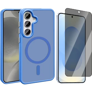 Galaxy S25 Plus Kılıf M-safe Şarj Özellikli Mat Arka Yüzey Vendas Sio Kapak + Hayalet Cam Ekran Koruyucu