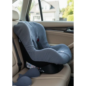 Joyous Mom & Kids 4 Katlı Müslin Bebek Oto Koltuk Kılıfı Lastikli %100 Pamuk Organik Oto Koltuk Kılıfı