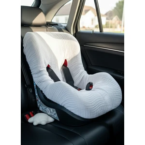 Joyous Mom & Kids 4 Katlı Müslin Bebek Oto Koltuk Kılıfı Lastikli %100 Pamuk Organik Oto Koltuk Kılıfı