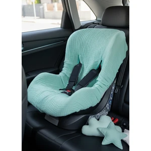 Joyous Mom & Kids 4 Katlı Müslin Bebek Oto Koltuk Kılıfı Lastikli %100 Pamuk Organik Oto Koltuk Kılıfı