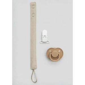 Joyous Mom & Kids Pamuk Müslin Bebek Emzik Askısı Plastik Klips Kolay Açılır Emzik Tutacağı 1-1