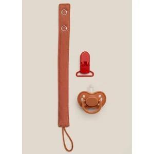 Joyous Mom & Kids Pamuk Müslin Bebek Emzik Askısı Plastik Klips Kolay Açılır Emzik Tutacağı 1-1