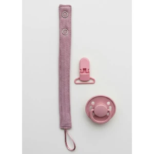 Joyous Mom & Kids Pamuk Müslin Bebek Emzik Askısı Plastik Klips Kolay Açılır Emzik Tutacağı 1-1