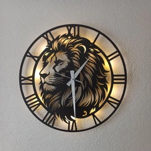 Mivora Shop Duvar Saatı Aslan Fıguru