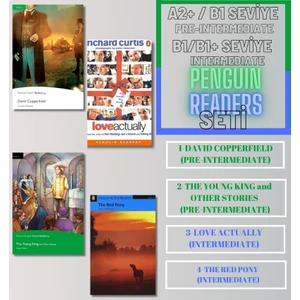 Readers David Copperfield - Young King & Stories - Love Actually - The Red Pony (A2+ / B1 Pre-Intermediate ve B1 / B1+ Intermediate Seviye İngilizce Hikaye Seti )