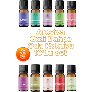 Gizli Bahçe Esansiyel Uçucu Koku Yağı Buhurdanlık Yağı Difüzör Esansı 10'lu Set 10X10ML