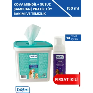 ® Evcil Hayvanlar Için Hijyenik Temizleme Mendili ve Susuz Kuru Köpük Şampuan Seti - Evcil Hayvanlar Için Etkili Temizlik ve Bakım Çözümü"