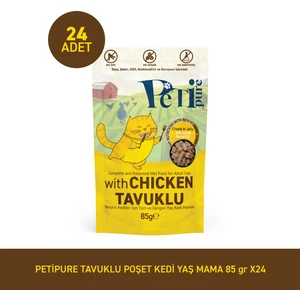 Tavuklu Yaş Kedi Maması 85 gr x 24 Adet – Jöle Içinde Parça Etli - Yetişkin Kedi
