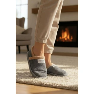 Peluş Kadın Ev Babeti Tüylü Yumuşak Taban Ev Botu Panduf