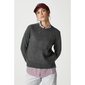 Mushy Antrasit Basic Triko Kazak