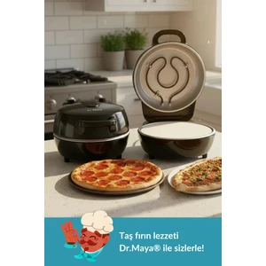 |  Çok Amaçlı Taş Fırın | Pizza, Lahmacun, Ekmek ve Tandır Yapma Makinesi - Dm SO07 - Siyah, Kırmızı, Beyaz