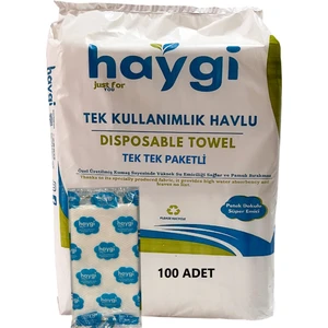 Galaksi Home  Tek Kullanımlık Hijyenik Kuaför Spor - Ev Havlusu 100 Adet 40X80 cm